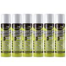 Kit 6 Tinta Borracha Líquida Branco Impermeabilizante 400ml Hm Rubber Spray