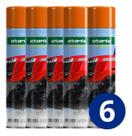 Kit 6 Tinta Pintura Agrícola Spray 400ml Laranja Etaniz