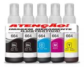 KIT 6 Tintas 664 compativel com L120 L375 L395 L365 L355 L220 L1300 L800