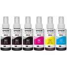 Kit 6 Tintas 664 serve nos seguintes equipamentos L120 L1300 L395 L396 L355 L555 L365 L355