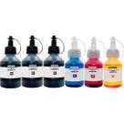 Kit 6 Tintas Para Brother T420W T510W T520W T220 T710W T720DW MFC-T810W
