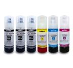 Kit 6 Tintas Refil T544 504 KORA L3250 L3150 L3210 L5190 L4150