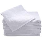 Kit 6 Toalhas de Banho Linha Hotel 70x140 Branco 90% Algodão e 10% Poliéster Flabom