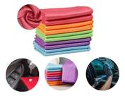 Kit 6 Toalhas Flanela Pano Microfibra Multiuso 30x30cm Casa