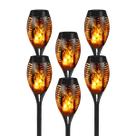 Kit 6 Tochas Solar P ZON Luminária solar de LED com Efeito Chama para Decoração de Jardim