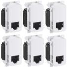 Kit 6 Tomada Rj45 Branca Cat5e Lcs2 Zeffia 680158 Legrand