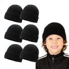 Kit 6 Touca Gorro Infantil Unissex 5 a 12 Anos De Inverno Quentinha Protege Frio Em Poliéster