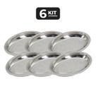 Kit 6 travessa oval inox funda 30cm antideslizante Kit 6 travessa oval inox funda 30cm antideslizante
