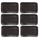 Kit 6 Travessas Juta Preto Matte 27x17cm Cerâmica Bandeja Sushi Restaurante Porto Brasil