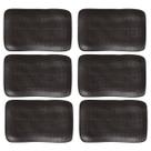 Kit 6 Travessas Juta Preto Matte 27x17cm Cerâmica Bandeja Sushi Restaurante Porto Brasil