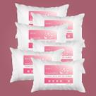 Kit 6 Travesseiros Pluma de Ganso 50x70cm Casa Dona 200 Fios Branco
