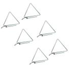 Kit 6 TRIÂNGULO PHX MUSIC 25CM X 8MM 79 AÇO CROMADO BATEDOR CORDÃO