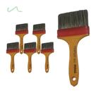 Kit 6 Trincha Pincel 317 Gold Gris 4 Polegadas - Roma