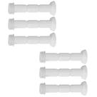Kit 6 Tubo Ligação Flexível Canopla P/ Vaso Sanitário Branco