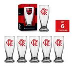 Kit 6 Tulipas Flamengo Chopp Cerveja Copos Taças Original
