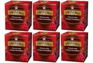 kit 6 TWININGS OF LONDON CHÁ PRETO COM FRUTAS VERMELHAS 20G