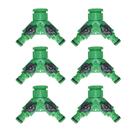 Kit 6 Un. Conexão Y com 2 Saídas Para Conector Engate Rápido De Torneira de Jardim com Abre e Fecha
