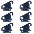 Kit 6 un passador corda cortina campainha cinza escuro