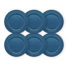 Kit 6 Un Sousplat Redondo Azul Escuro 33Cm Rafimex