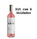 Kit 6 Un Vinho Casa Valduga Arte Rose Blend (Gewurztraminer e Malbec) 750 ml