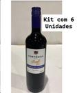 Kit 6 Un Vinho Hortência Bordô Seco 750 ml