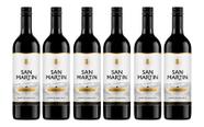 Kit 6 Un Vinho San Martin Bordô Seco 750 ml