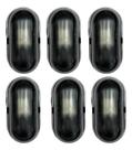 Kit 6 Und Arandela Luminária De Jardim Preta Sem Grade Opl Preto