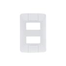 Kit 6 Uni Placa + Tampo 4x2 em Termoplastico 2 Postos Afastados Linha Aria Branca Tramontina