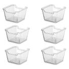 Kit 6 Unidades Organizador Gaveta Maquiagem Escritório Acrílico Utensílios Modular