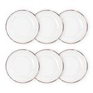 Kit 6 Unidades Sousplat Redondo Transparente Com Borda Vidro 33Cm Rafimex