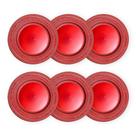 Kit 6 Unidades Sousplat Redondo Vermelho Fosco 33Cm Rafimex
