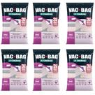 Kit 6 Vac Bag Jumbo Ordene 110x100cm Saco a Vácuo Plástico Edredom Casacos