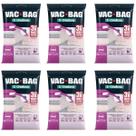 Kit 6 Vac Bag Jumbo Ordene 110x100cm Saco a Vácuo Plástico Edredom Casacos