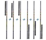 Kit 6 Varas Telescópicas Lamazon Tilápia 2104 (2 x 2,10 M) + 2705 (2 x 2,70 M) + 3006 (2 x 3,00 M)