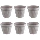 Kit 6 Vasos de Flor Plástico Pequeno s/Prato 1,4 Litros Moderno Decorativo