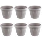 Kit 6 Vasos de Flor Plástico Pequeno s/Prato 1,4 Litros Moderno Decorativo