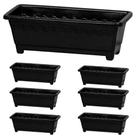 Kit 6 Vasos Floreiras Jardineiras grande 9,5L - Preto