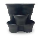 Kit 6 Vasos Plásticos Decorativo Empilhaveis Para Flores Temperos Plantas