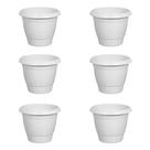 Kit 6 Vasos Redondo Para Jardim Plantas Flores P101 Plasnew