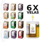 Kit 6 Velas Aromáticas Perfumadas Diversas Fragrâncias
