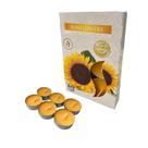 Kit 6 Velas Girassol Rechaud Difusor Flut. Fondue 6h