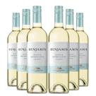 KIT 6 Vinho Argentino Benjamin Branco Suave e Refrescante, 750ml