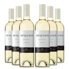 KIT 6 Vinho Argentino Branco Benjamin Chardonnay, 750ml