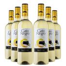KIT 6 Vinho Branco Chileno Gato Negro Chardonnay, 6x750ml