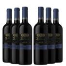 KIT 6 Vinho Chileno 3 Tres Medallas Merlot, 6x750ml