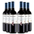 KIT 6 Vinho Chileno Chilano Merlot, 750ml
