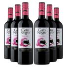 KIT 6 Vinho Tinto Chileno Gato Negro Pinot Noir, 6x750ml