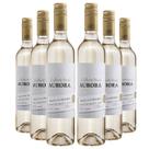KIT 6 Vinhos Aurora Colheita Tardia Branco Suave, 6x500ml