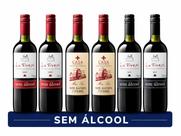 Kit 6 Vinhos Sem Álcool La Dorni Tintos Bordô Suave DemiSec e Seco