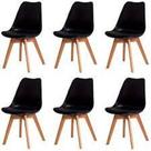 Kit - 6 X Cadeiras Leda - Preto